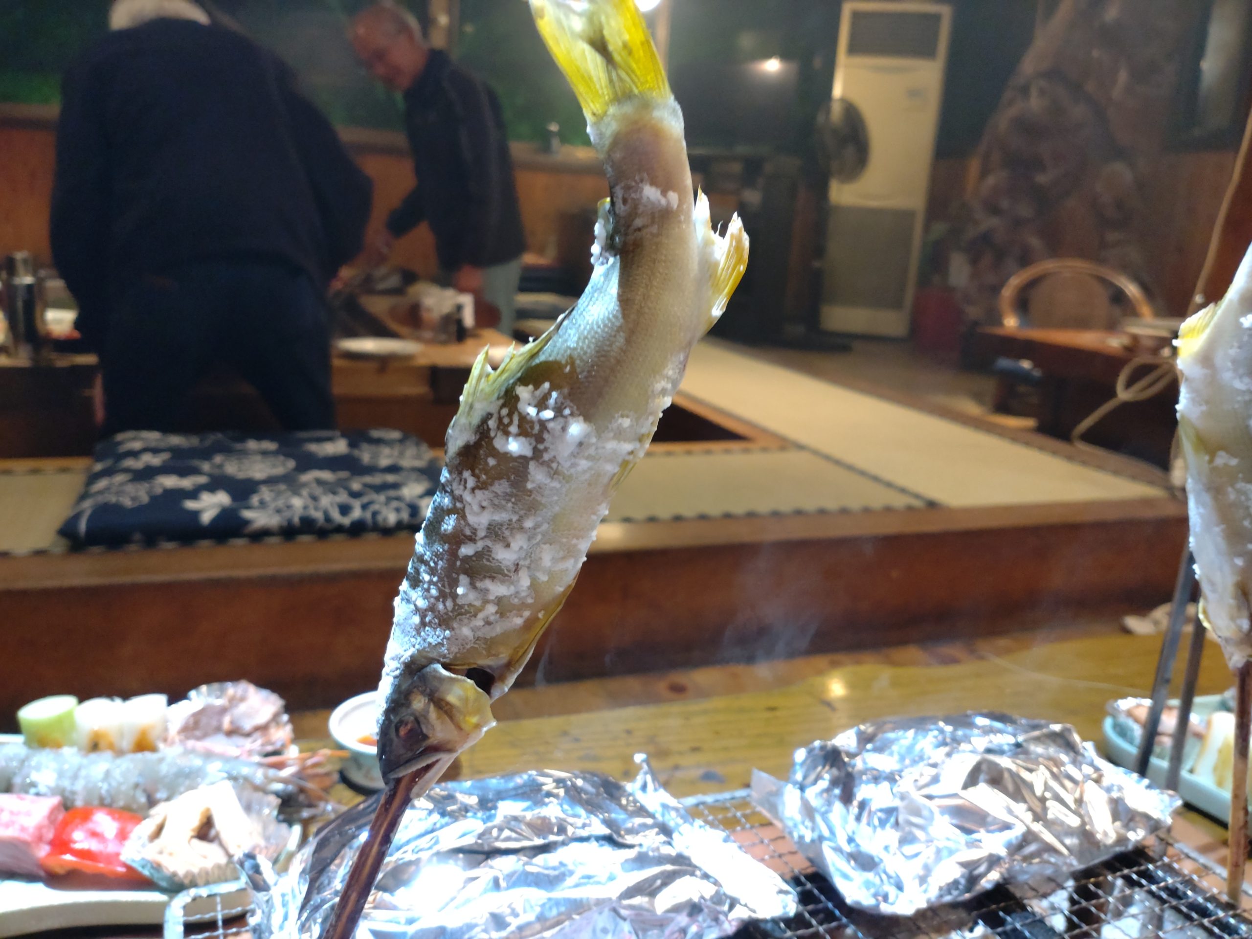鮎の串焼き