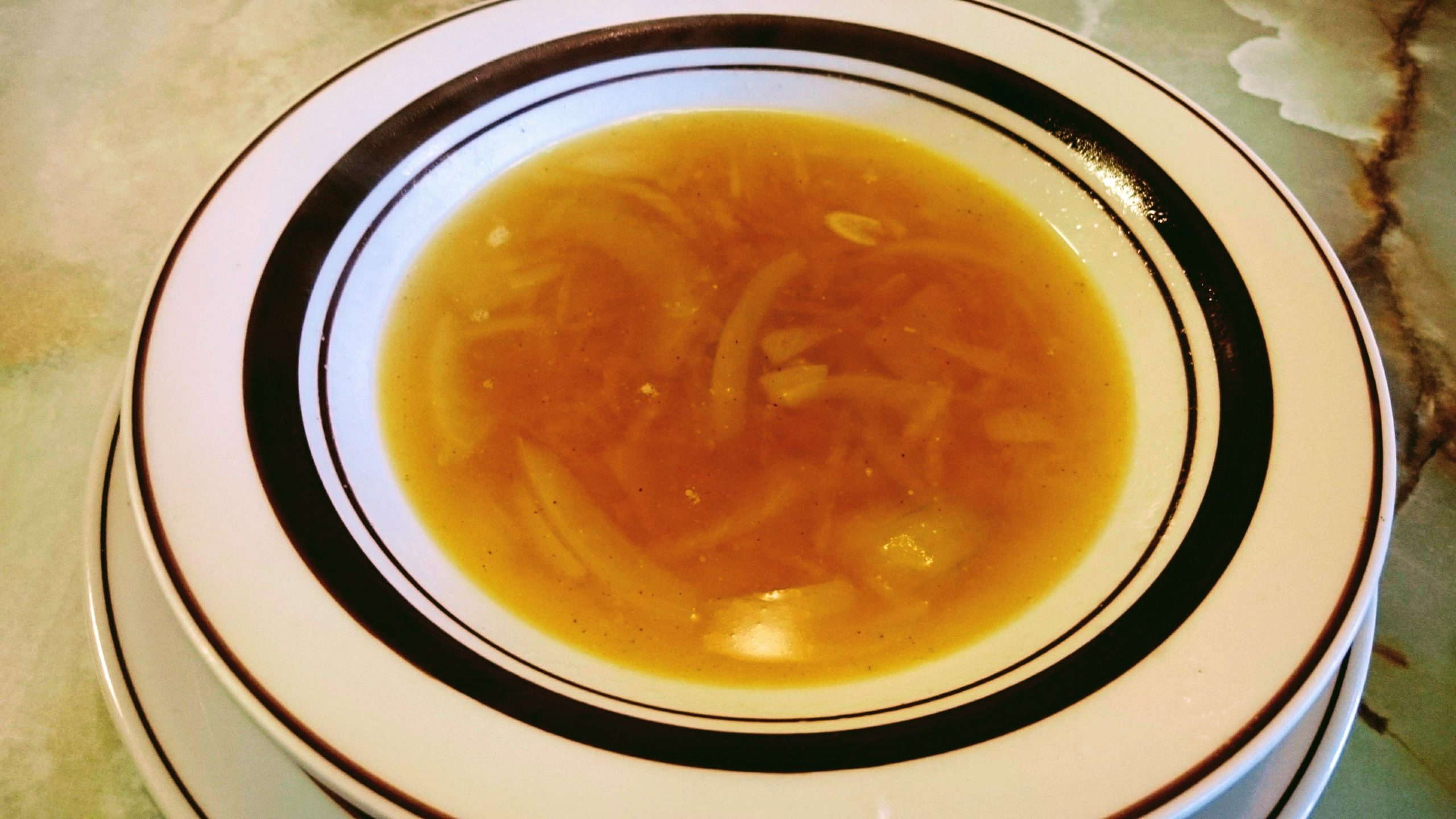 ステーキランチのスープ