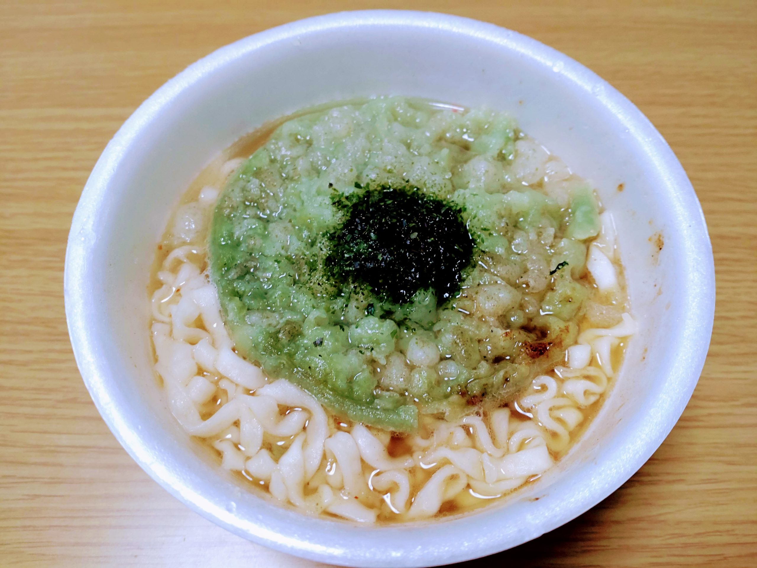 マルちゃん 緑の天ぷらうどんが完成