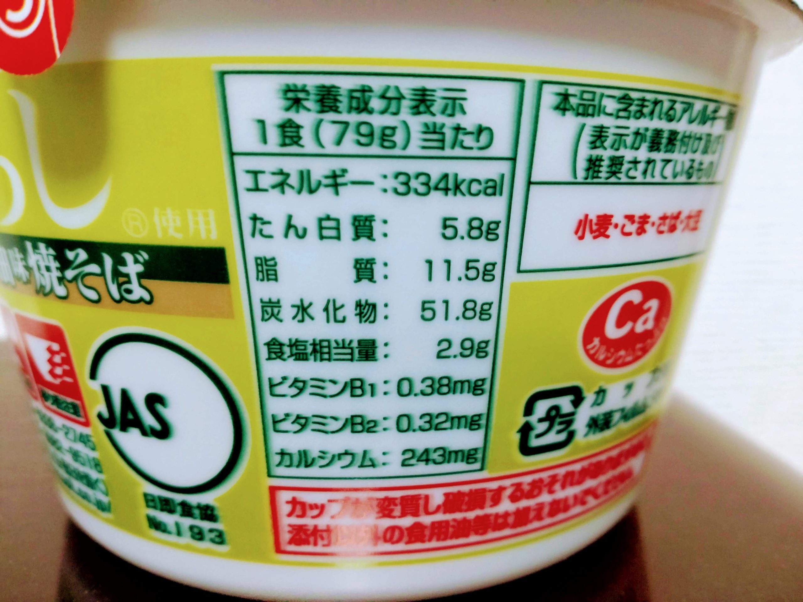 三島のひろし使用 だし醤油味焼そばの栄養成分表示