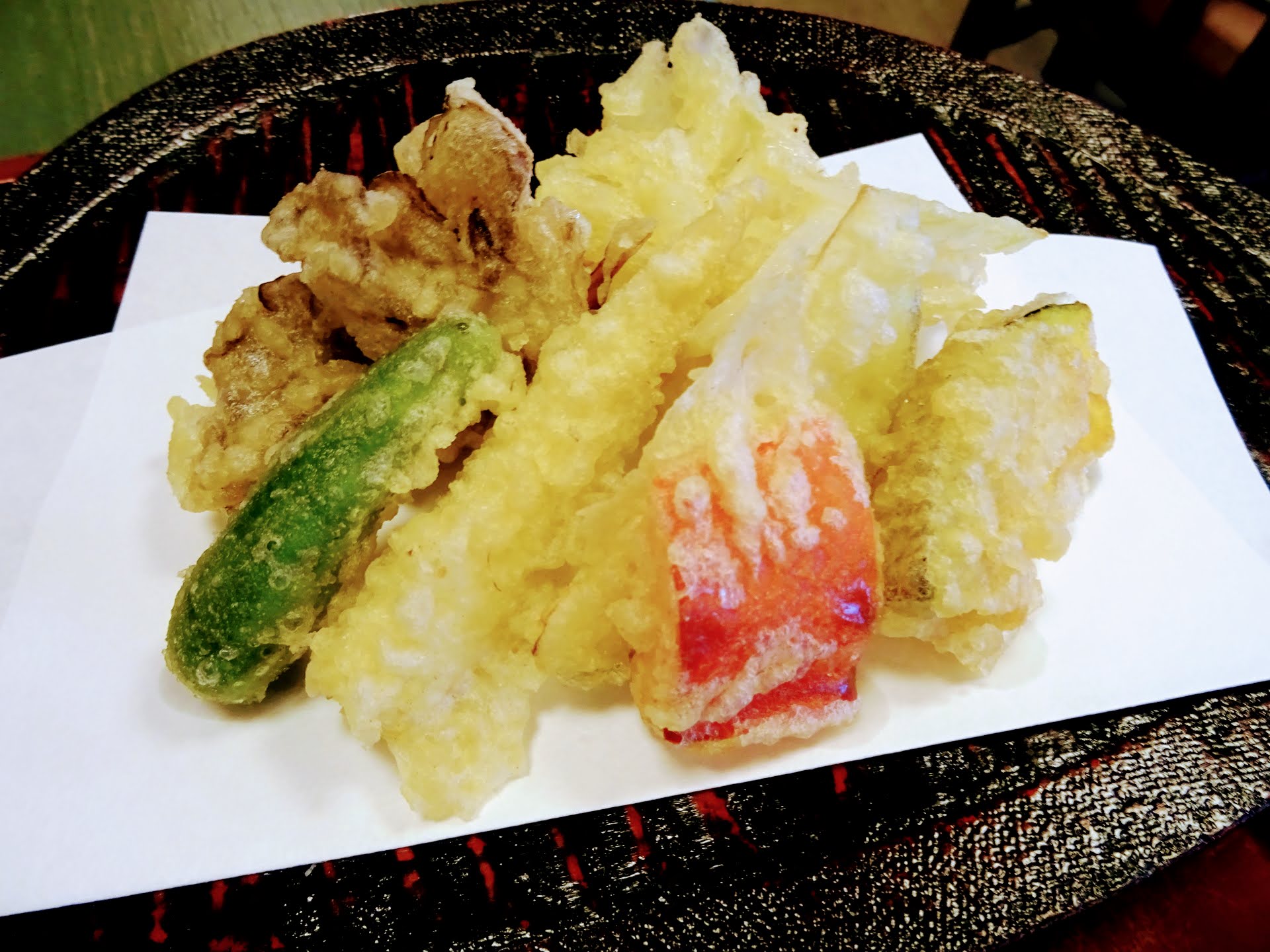 旬野菜の天せいろの天ぷら